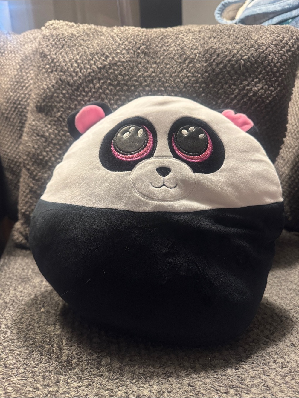 Ty Pink & Black Panda Plush Squishie